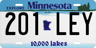 MN license plate 201LEY
