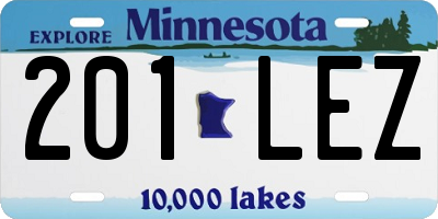 MN license plate 201LEZ