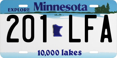 MN license plate 201LFA