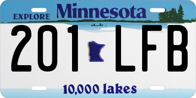 MN license plate 201LFB