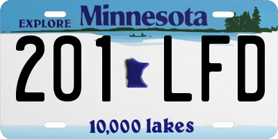MN license plate 201LFD