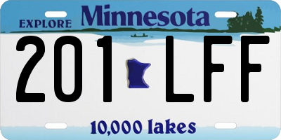 MN license plate 201LFF