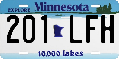 MN license plate 201LFH