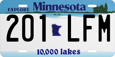 MN license plate 201LFM
