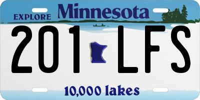 MN license plate 201LFS