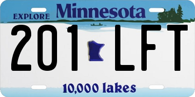 MN license plate 201LFT