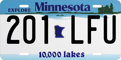 MN license plate 201LFU