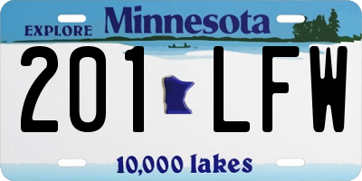 MN license plate 201LFW