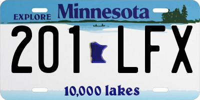 MN license plate 201LFX