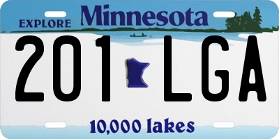 MN license plate 201LGA