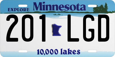 MN license plate 201LGD