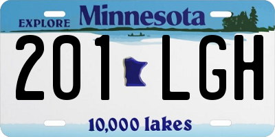 MN license plate 201LGH