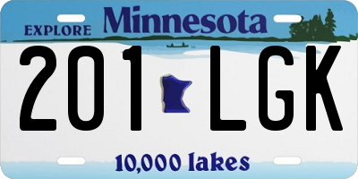 MN license plate 201LGK