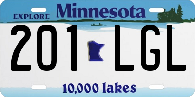 MN license plate 201LGL