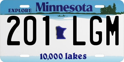 MN license plate 201LGM