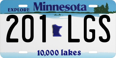 MN license plate 201LGS