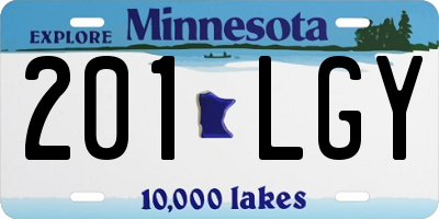 MN license plate 201LGY