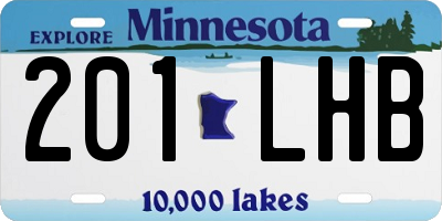 MN license plate 201LHB