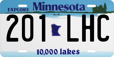 MN license plate 201LHC