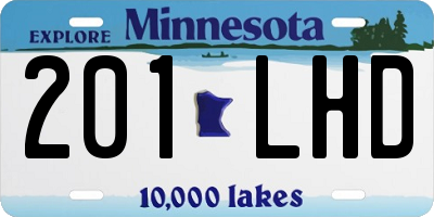 MN license plate 201LHD