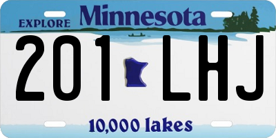 MN license plate 201LHJ