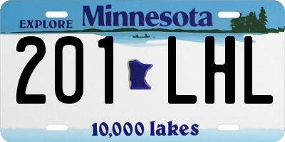 MN license plate 201LHL