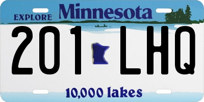 MN license plate 201LHQ