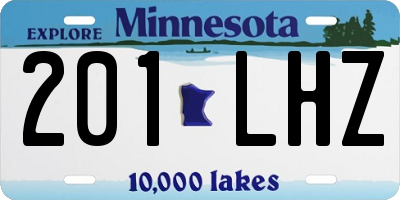 MN license plate 201LHZ