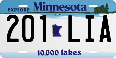 MN license plate 201LIA