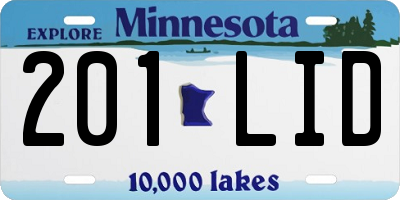 MN license plate 201LID
