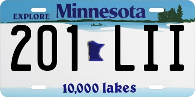MN license plate 201LII