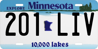 MN license plate 201LIV