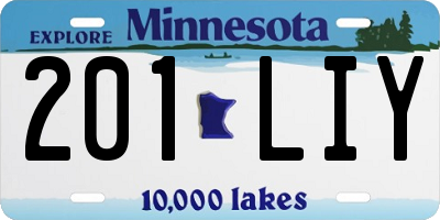 MN license plate 201LIY