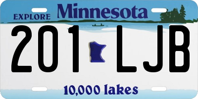 MN license plate 201LJB