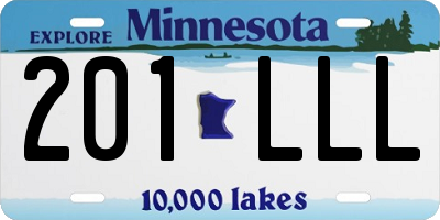 MN license plate 201LLL