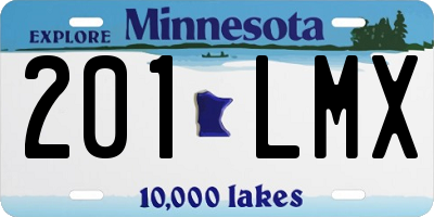 MN license plate 201LMX