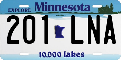 MN license plate 201LNA