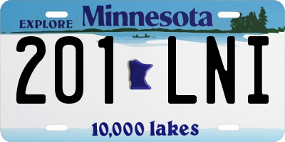 MN license plate 201LNI
