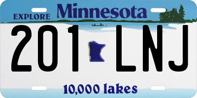 MN license plate 201LNJ
