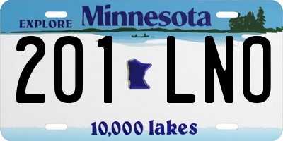 MN license plate 201LNO