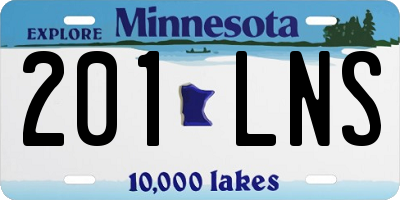 MN license plate 201LNS