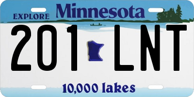 MN license plate 201LNT