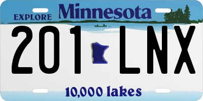MN license plate 201LNX