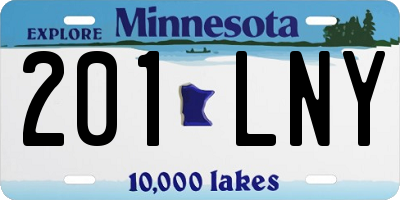MN license plate 201LNY