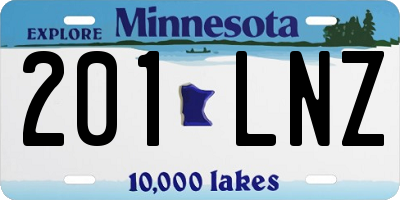 MN license plate 201LNZ