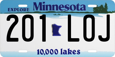 MN license plate 201LOJ