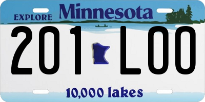 MN license plate 201LOO