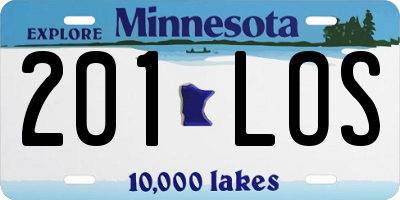 MN license plate 201LOS