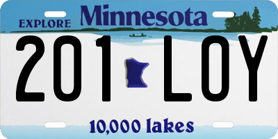 MN license plate 201LOY