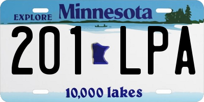 MN license plate 201LPA